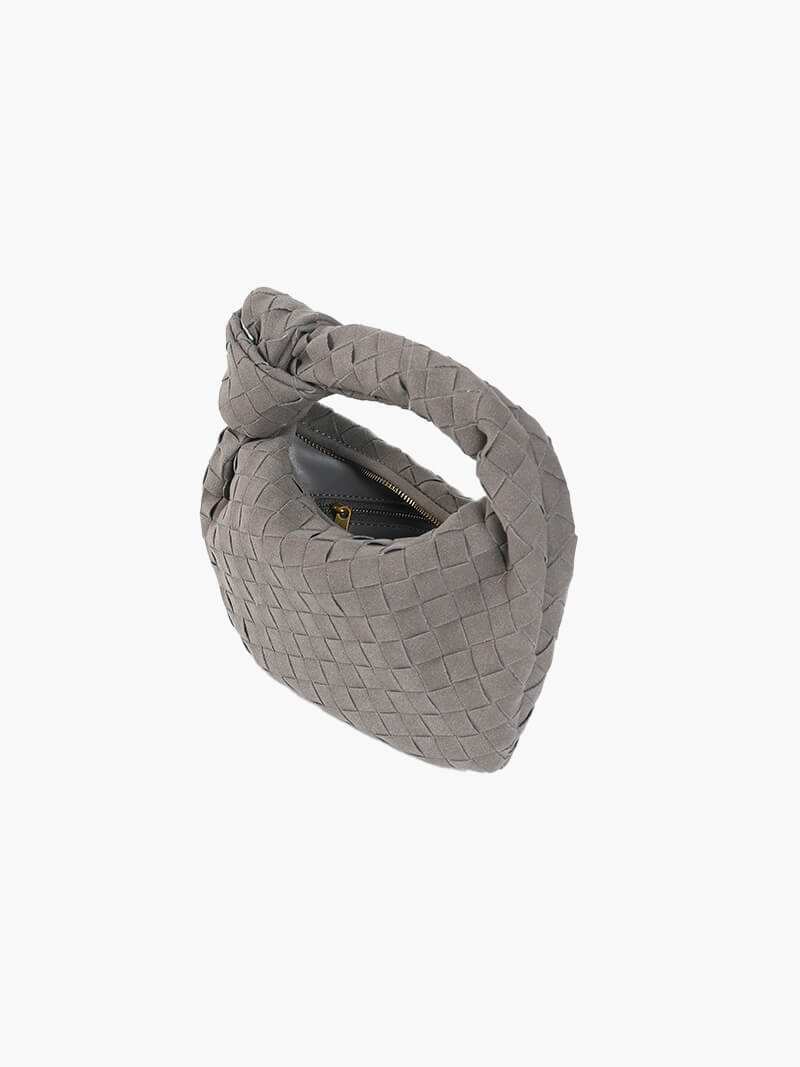 Suède Mini-Tas Gevlochten Ilyse Stijl