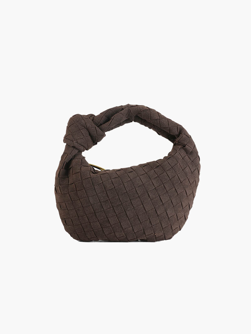 Suède Mini-Tas Gevlochten Ilyse Stijl - Mode Vibes