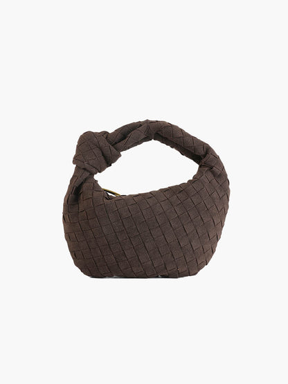 Suède Mini-Tas Gevlochten Ilyse Stijl - Mode Vibes