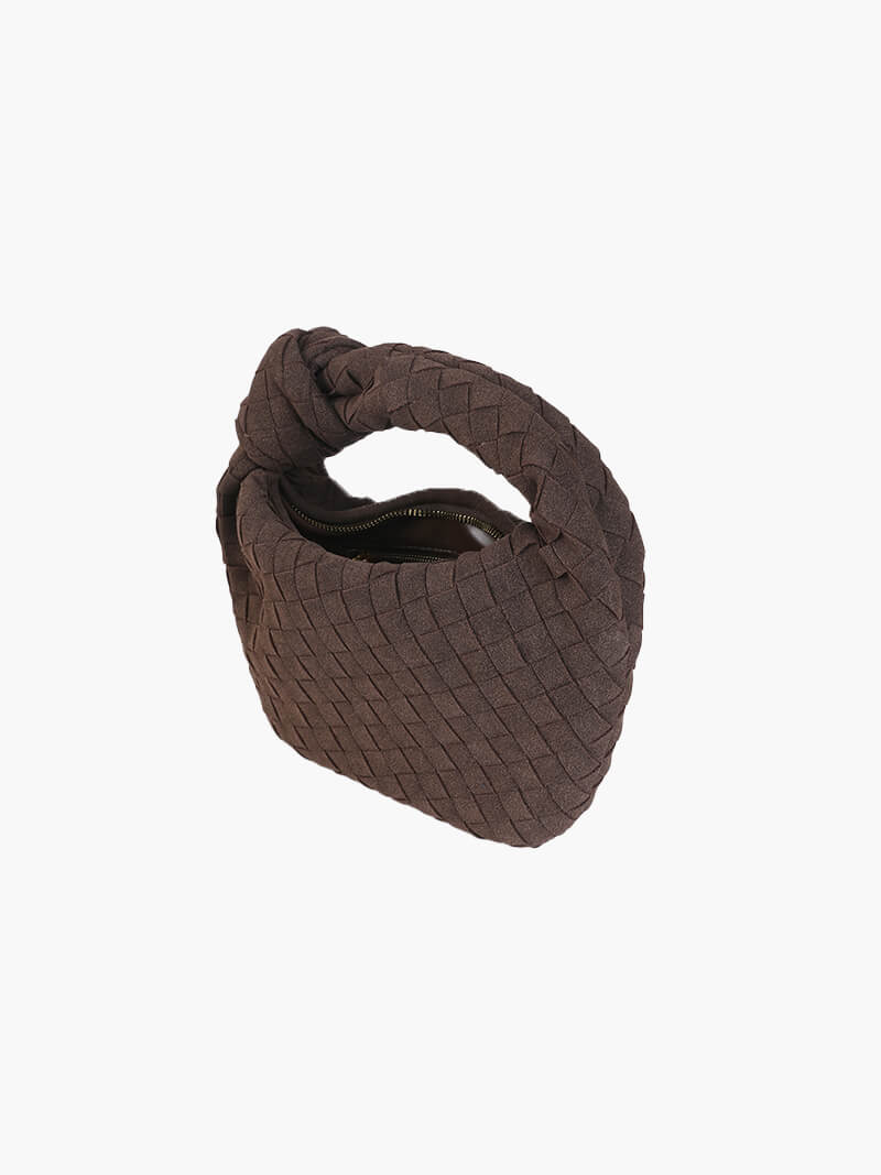 Suède Mini-Tas Gevlochten Ilyse Stijl