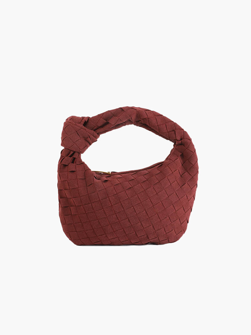 Suède Mini-Tas Gevlochten Ilyse Stijl