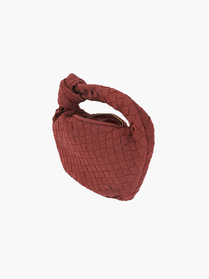 Suède Mini-Tas Gevlochten Ilyse Stijl