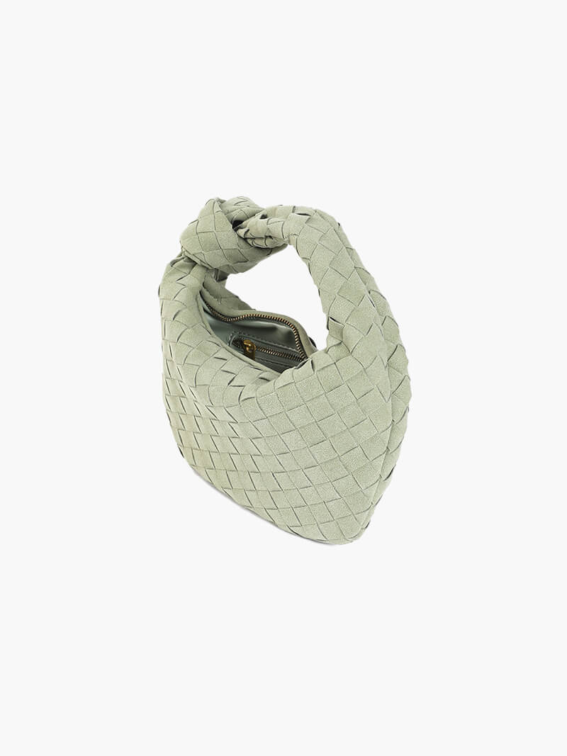Suède Mini-Tas Gevlochten Ilyse Stijl