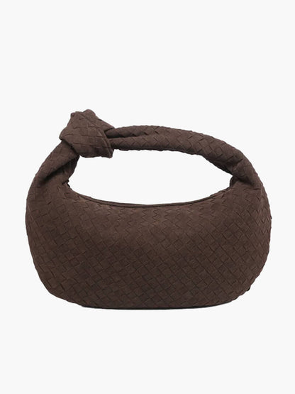 Gevlochten Hobo-Tas met Knoopdetail Stijlvol Zwart