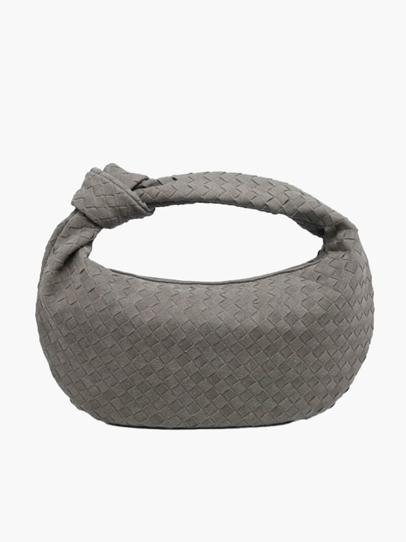 Gevlochten Hobo-Tas met Knoopdetail Stijlvol Zwart