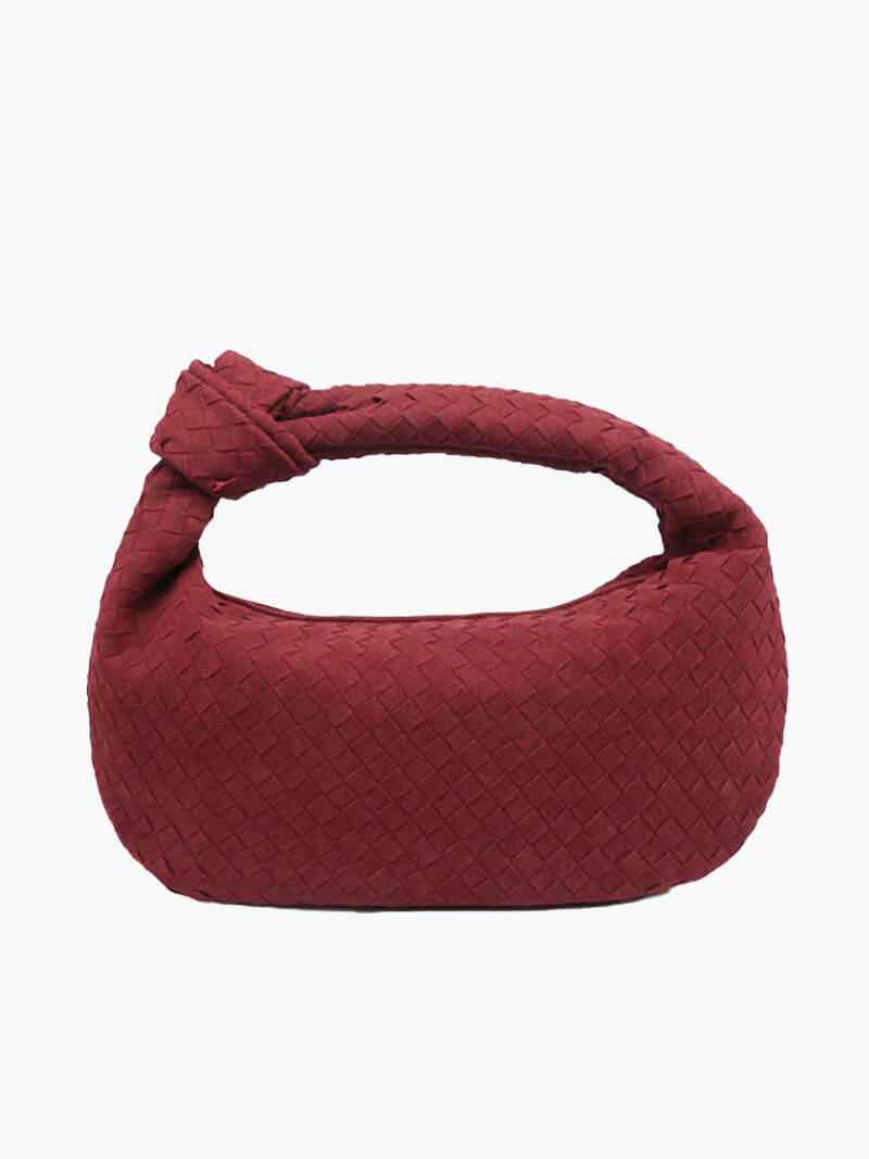 Gevlochten Hobo-Tas met Knoopdetail Stijlvol Zwart