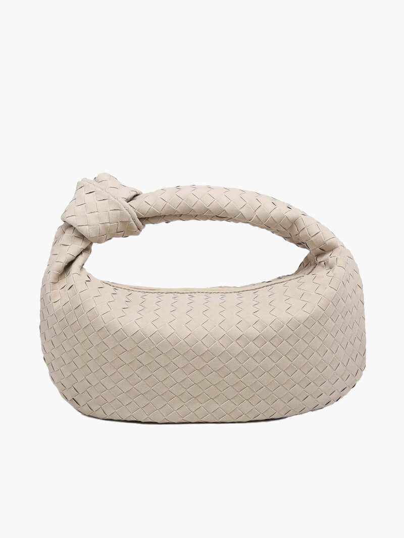 Gevlochten Hobo-Tas met Knoopdetail Stijlvol Zwart - Mode Vibes