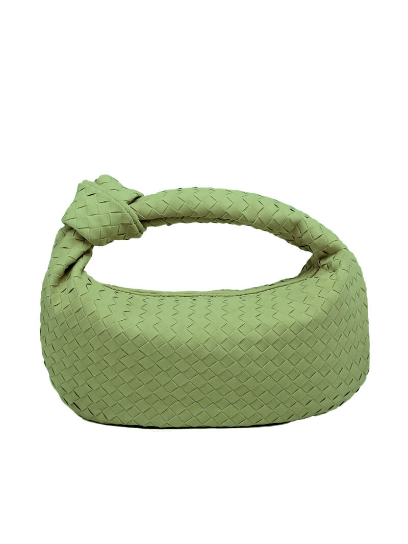 Gevlochten Hobo-Tas met Knoopdetail Stijlvol Zwart