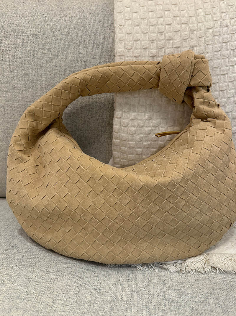 Gevlochten Hobo-Tas met Knoopdetail Stijlvol Zwart