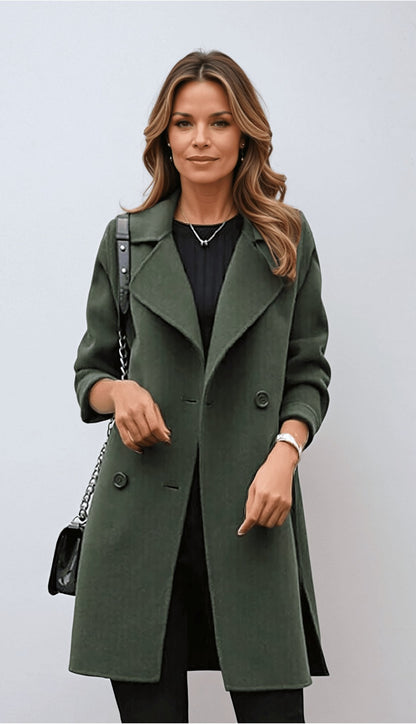 Dames Trenchcoat Zwart Klassiek Getailleerd