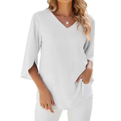 Sophie | Elegante camicetta estiva con scollo a V
