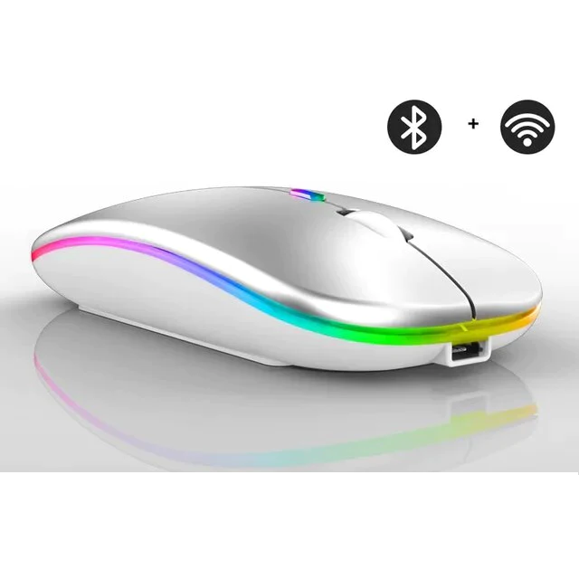 Bluetooth Muis Draadloos Oplaadbaar met LED Verlichting