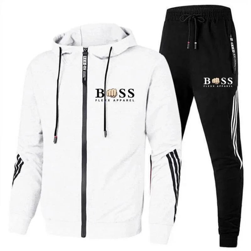 Sport Trainingspak Heren met Hoodie en Elastische Band - Mode Vibes