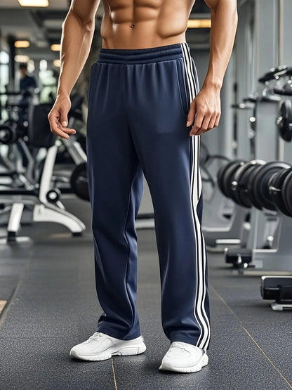 Sportbroek Elastisch met Zijstrepen en Comfortabele Pasvorm - Mode Vibes