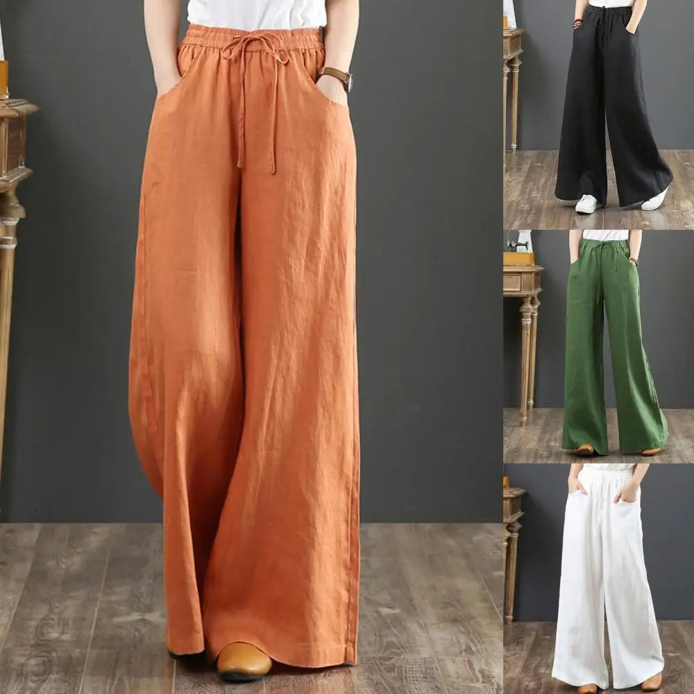 BlissWear Vrouwen Nieuwe Wijde Pijpen Broek