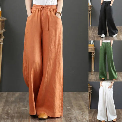 BlissWear Vrouwen Nieuwe Wijde Pijpen Broek