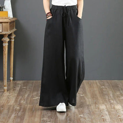 BlissWear Vrouwen Nieuwe Wijde Pijpen Broek