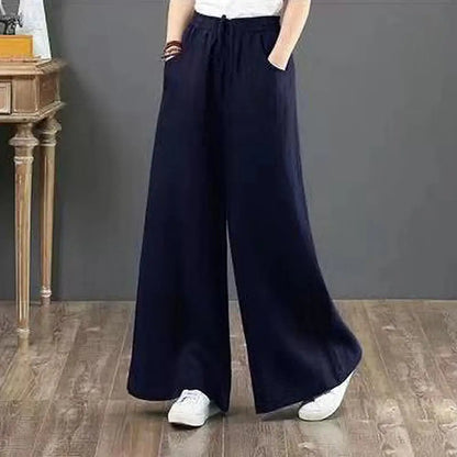 BlissWear Vrouwen Nieuwe Wijde Pijpen Broek