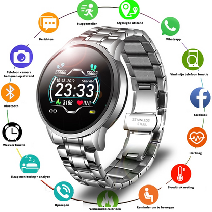 Smartwatch met Hartslagmeter en GPS Tracker