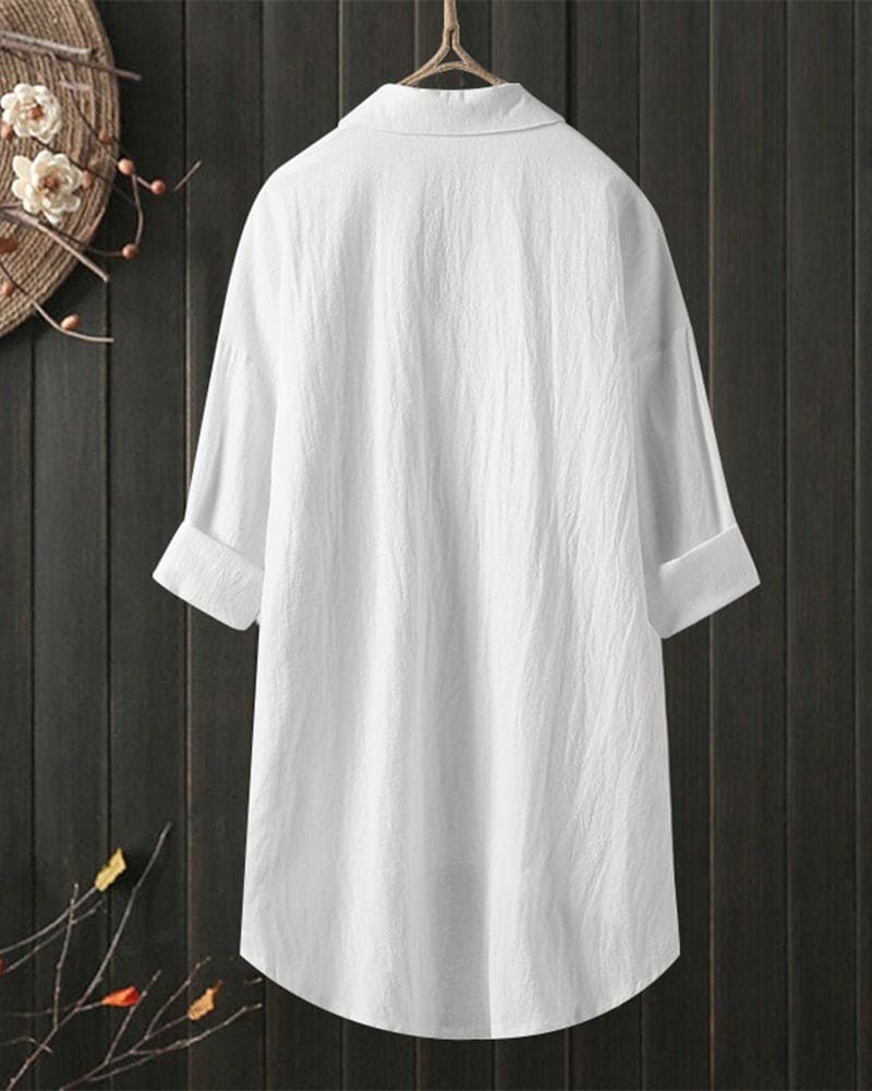 Stefanie | Camicetta casual in cotone a maniche lunghe