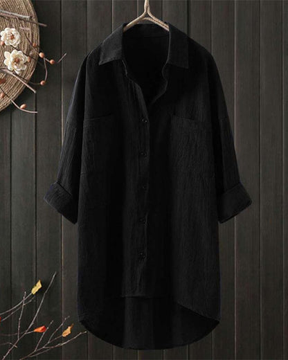 Stefanie | Camicetta casual in cotone a maniche lunghe