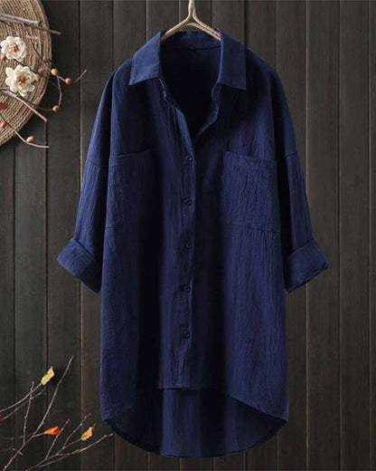 Stefanie | Camicetta casual in cotone a maniche lunghe