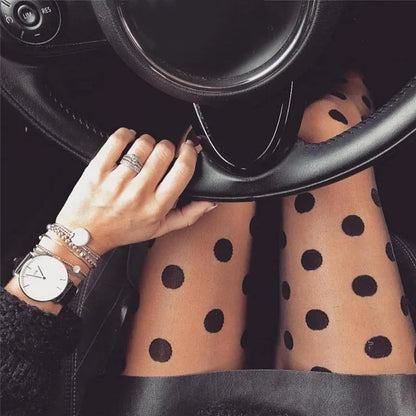 Stefanie | Collant alla moda con motivo a pois