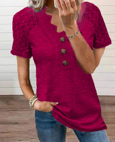 Stephanie | Maglietta leggera in pizzo chic