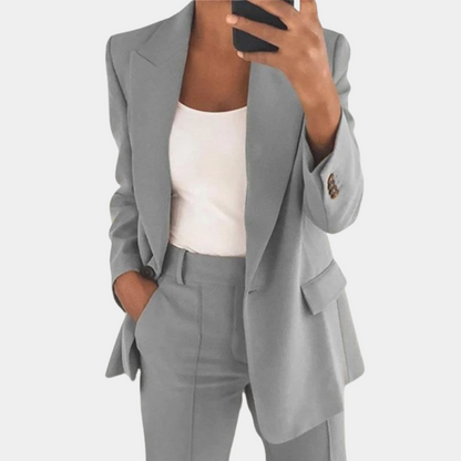 Dames Blazer Pak Tweedelig Klassiek Design - Mode Vibes