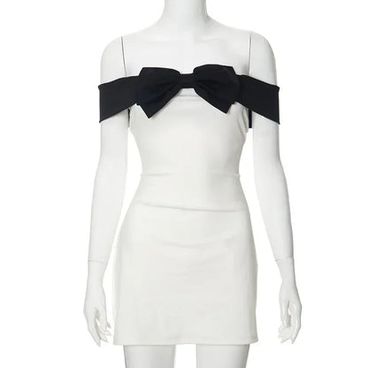 Prachtige Strik Splice Mini Jurk