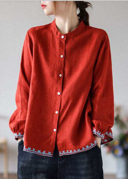 Dames Herfst Top Geborduurd Yara - Mode Vibes