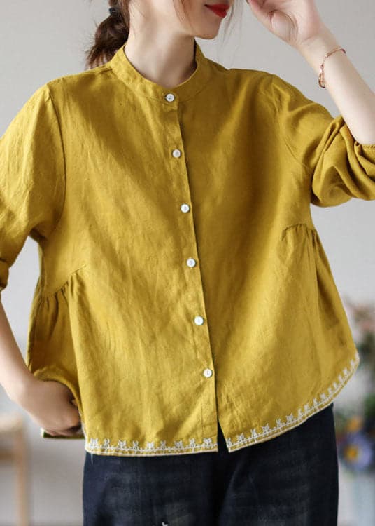 Dames Herfst Top Geborduurd Yara