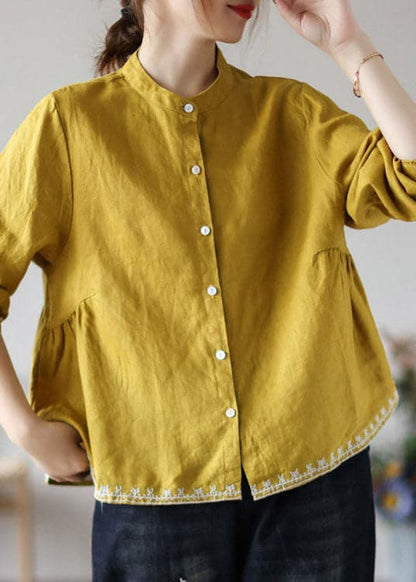 Dames Herfst Top Geborduurd Yara