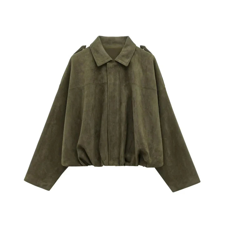 Dames Suede Jas Waterafstotend en Ademend - Mode Vibes
