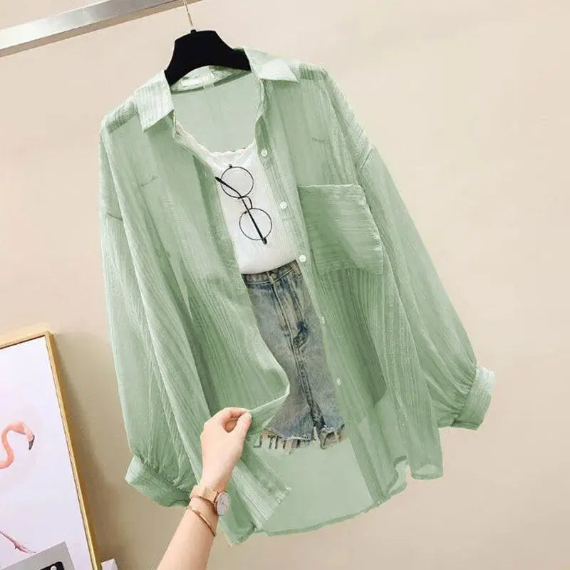 Zomerzonnescherm Chiffon Blouse