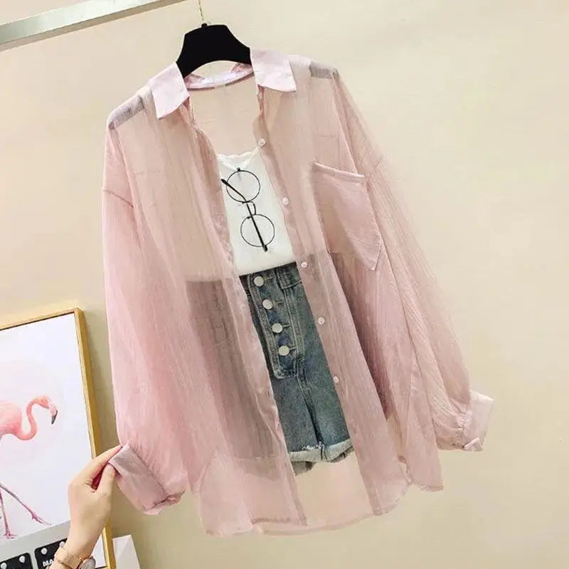 Zomerzonnescherm Chiffon Blouse