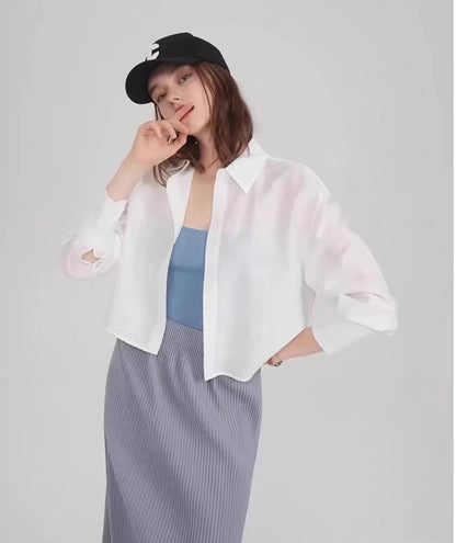 Zomerse witte overhemden voor vrouwen van SunShine Chic