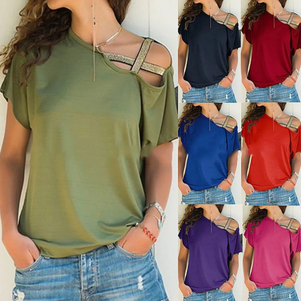Sunshine Glow Zomer CasualDames T-shirt met korte mouwen