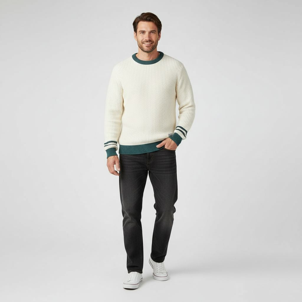 Heren Trui Gebreid Oversized Zacht Casuele Stijl - Mode Vibes