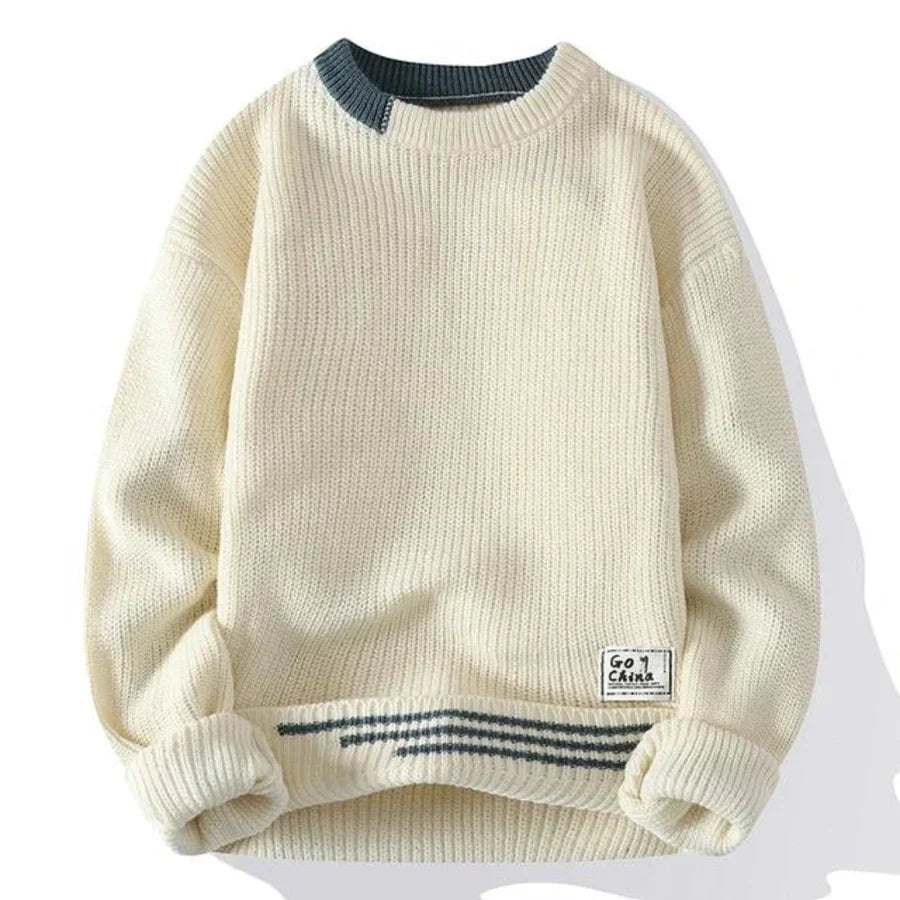 Sven Heren Trui | Zachte Gebreide Oversized Stof, Casual 1