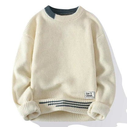 Sven Heren Trui | Zachte Gebreide Oversized Stof, Casual 1