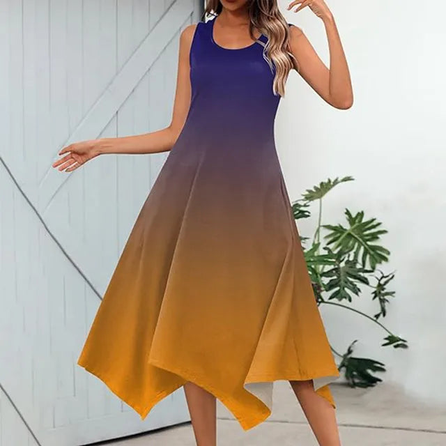 Zomerse "Zonnestraal" Maxi Jurk voor Vrolijke Dames