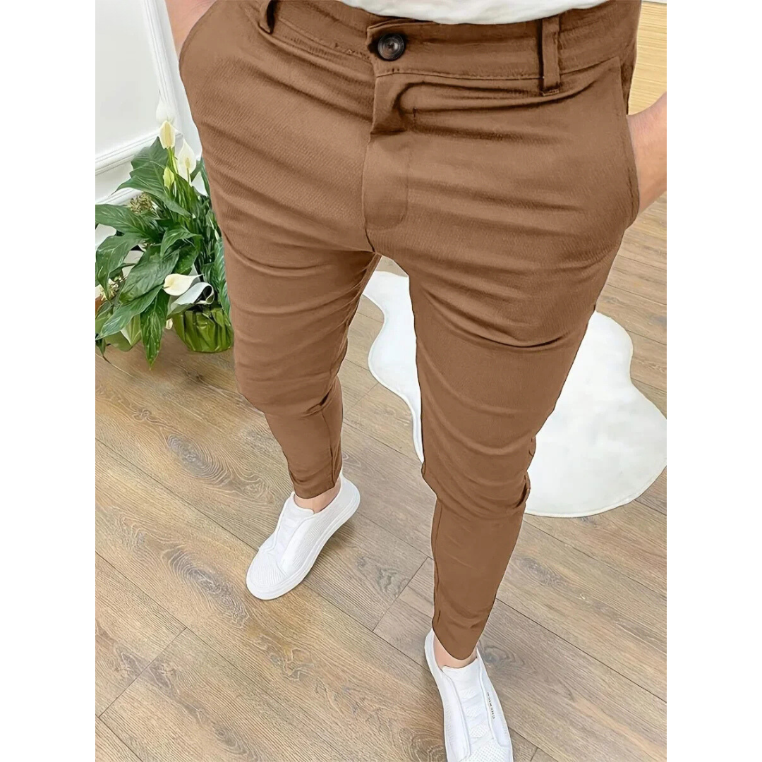 Siem Heren Chino Jogger Slim Fit Comfortabele Broek