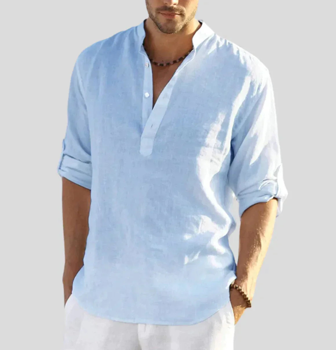 Linnen Overhemd Heren Slim Fit Luxe Kwaliteit