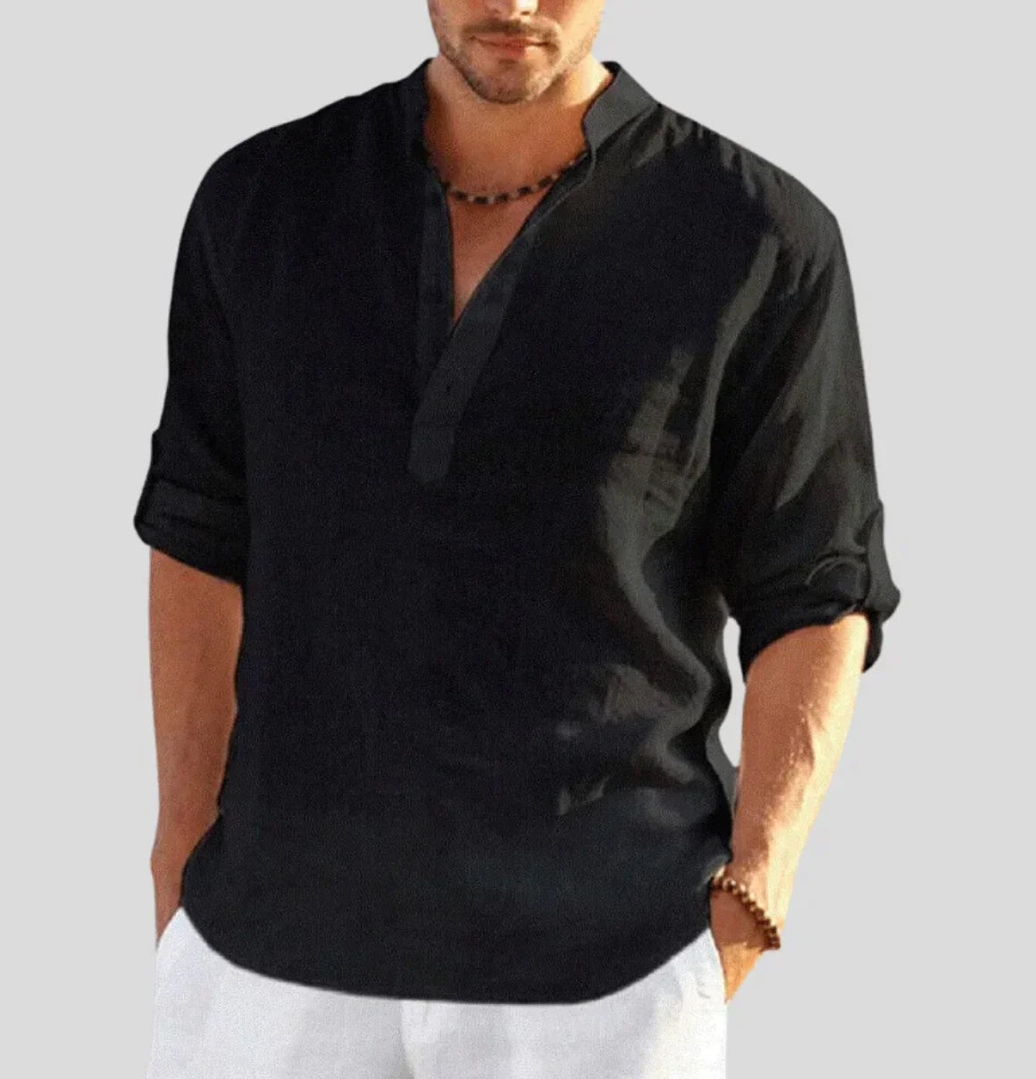 Linnen Overhemd Heren Slim Fit Luxe Kwaliteit