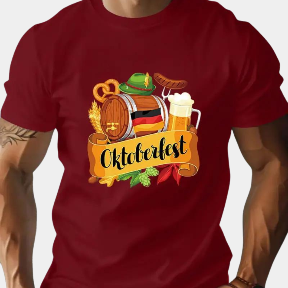Oktoberfest T-shirt Mannen Korte Mouw