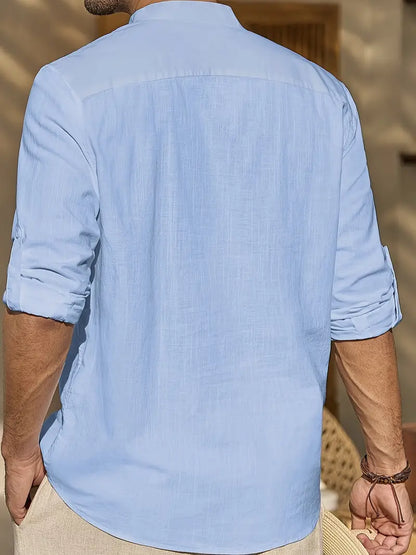 Casual Linnen Overhemd voor Mannen Zomer