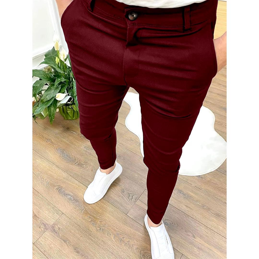 Siem Heren Chino Jogger Slim Fit Comfortabele Broek