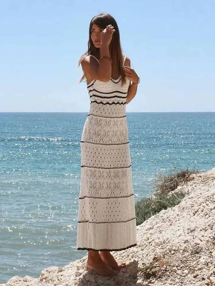 Zomerse Midi Strandjurk met Sling Design