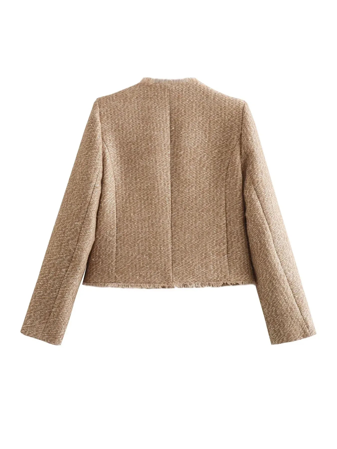 VELANORA- Elegante Cropped Jas met Zakken